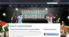 Desktop Screenshot of longshotsbaseball.com